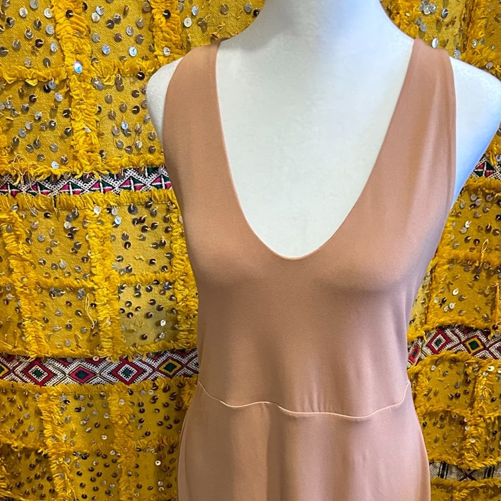 Open Edit Large Knit Nude Dress